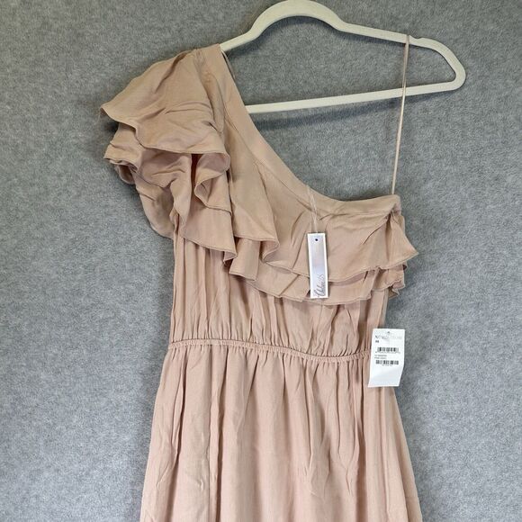 Chelsea28 Nordstrom One Shoulder Midi Dress Womens XS Midi Mauve Pink Formal NEW - Picture 2 of 9